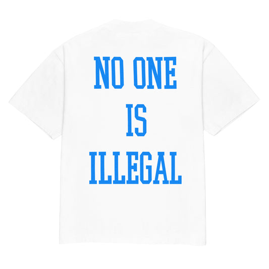 No One Is Illegal Logo T-Shirt (White)